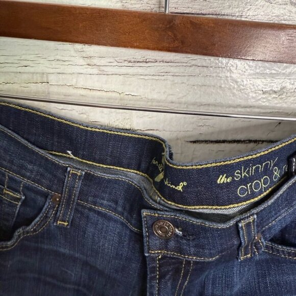 7 For All Mankind Skinny Crop and Roll Jeans Cuffed Dark Wash size 31 - Picture 5 of 9